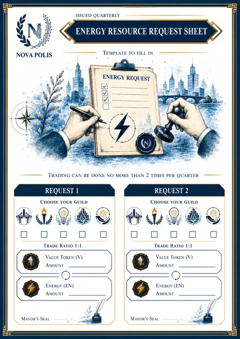 Energy request sheet — resource exchange
